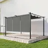 Pérgola de Jardín 4x3 m con Techo Retráctil 3 Laterales Enrollables UPF30+ Cenador de Jardín para Patio Exterior... - Ogal.Es