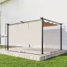 Pérgola de Jardín 4x3 m con Techo Retráctil 3 Laterales Enrollables UPF30+ Cenador de Jardín para Patio Exterior... - Ogal.Es