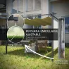 Pérgola de Jardín 4x3 m con Techo Retráctil 3 Laterales Enrollables UPF30+ Cenador de Jardín para Patio Exterior... - Ogal.Es