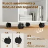 Mueble para Impresora con Ruedas 2 Estantes Abiertos para Documentos Tamaño A4 para Oficina en Casa Blanco - Ogal.Es