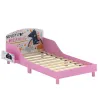 Cama Infantil con Almacenaje 70x140 cm Cama Montessori con Barandillas Tema de Superniña 3-8 Años Rosa - Ogal.Es