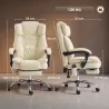 Silla de Oficina con 6 Puntos de Masaje Calor Lumbar Reposapiés Altura Ajustable Control Remoto y Tejido de PU B... - Ogal.Es