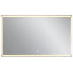 Espejo de Baño con Luces LED y Función de Memoria Antivaho 120x70 cm 3 Colores Regulables Ajuste de Brillo Plata - Ogal.Es