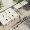 Pérgola de Pared de Jardín 4x3 m con Techo Retráctil Protección UPF30+ Drenaje Cenador de Jardín para Exterior C... - Ogal.Es