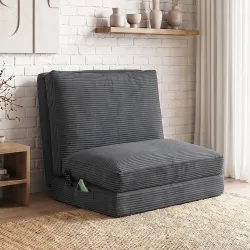 Silla de Suelo Plegable Sofá Cama Convertible de Pana 4 en 1 Acolchado Grueso Funda Extraíble y Lavable a Máquin... - Ogal.Es