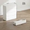 Cómoda con 4 Cajones Cajonera para Dormitorio Moderno Cierre Suave para Salón Vestidor Entrada 80x39x95 cm Blanco - Ogal.Es